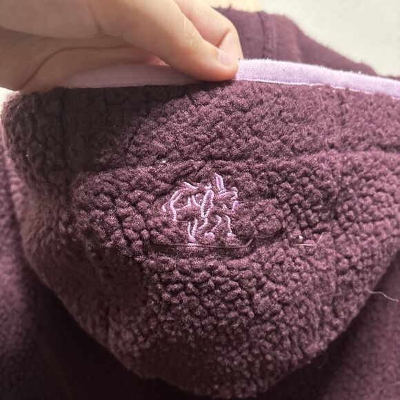 BERGANS OF NORWAY Hadsel Lady Jacket Coat Women's XS Fleece Hooded Purple Zip Up - Picture 15 of 16